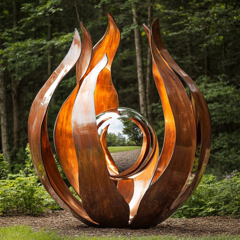 Скульптура в форме огня