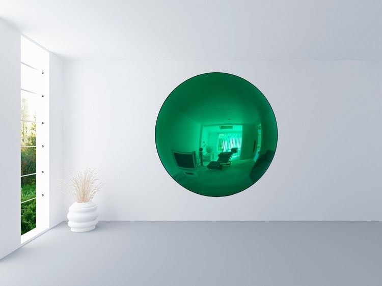 Круглое панно изумрудное